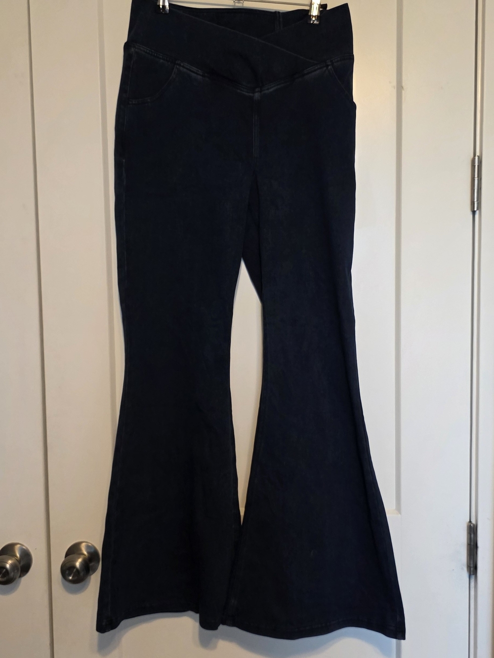 Dark Blue Flared Women's Jeans Large Petite